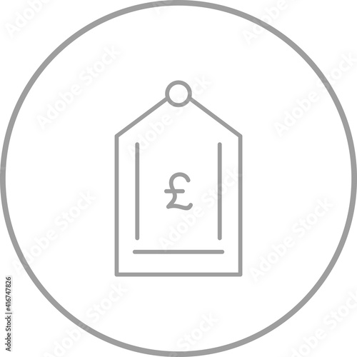 Unique Pound Tag Line Vector Icon