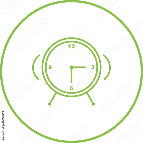 Unique Alarm clock line vector icon