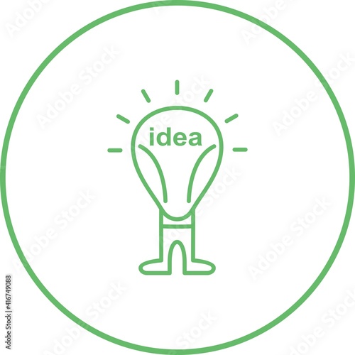 Unique Brilliant Idea Line Vector Icon