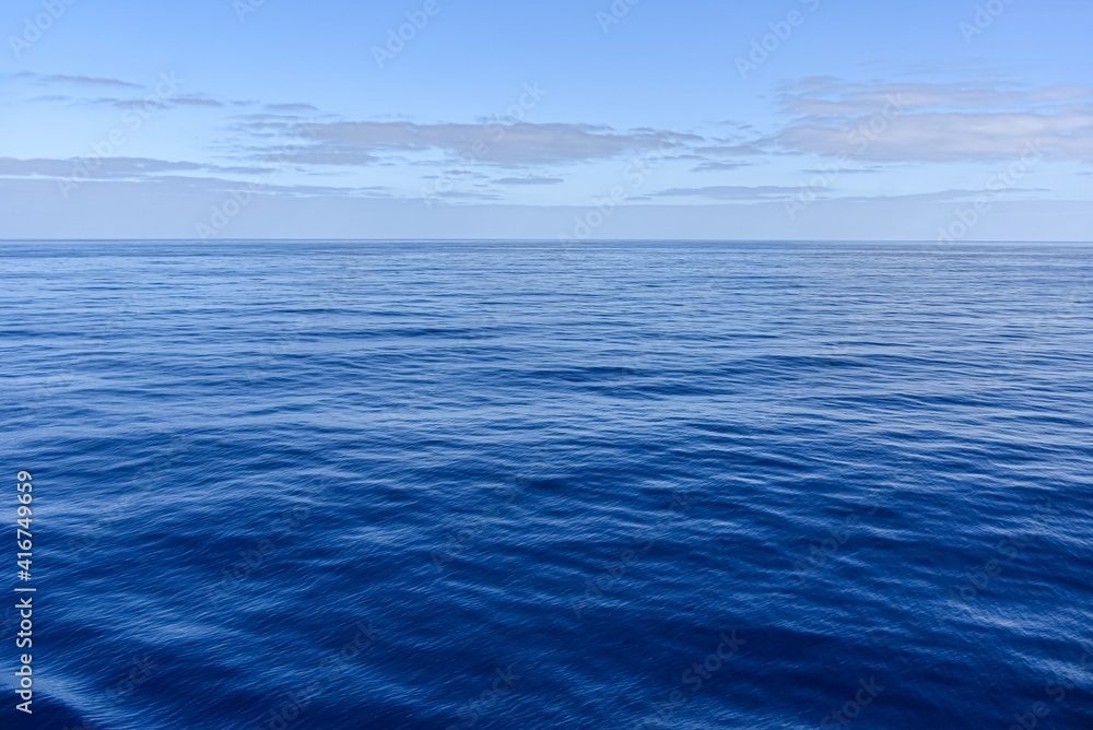 Beautiful seascape ocean horizon and blue sky at summer season. Beautiful seascape background concept and empty space.