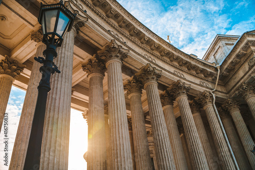 Old columns of the Kazan Cathedral in St. Petersburg