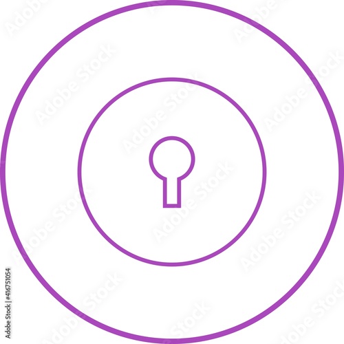Unique icon of key hole