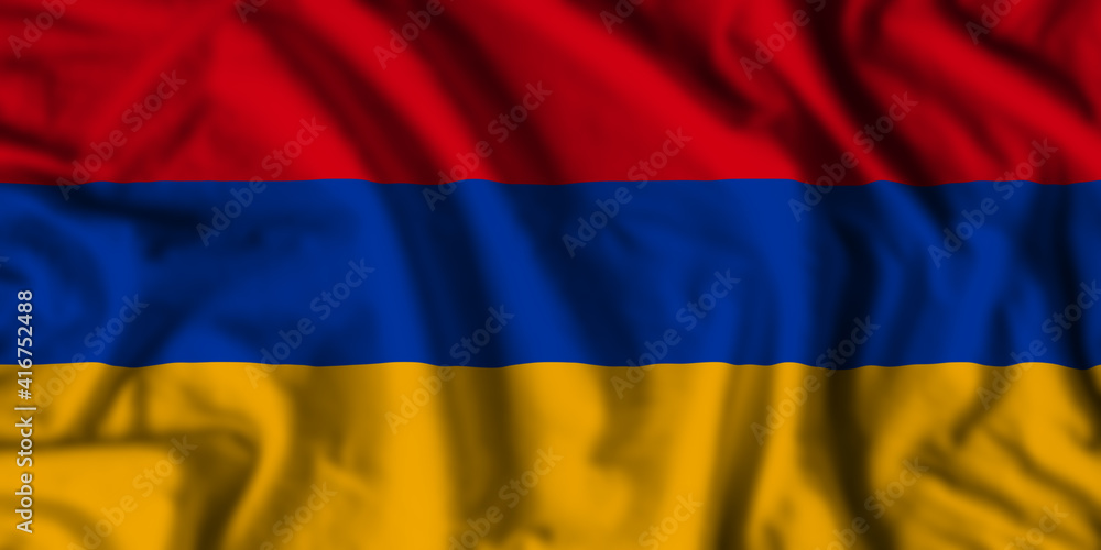 Fototapeta premium Armenia flag realistic waving