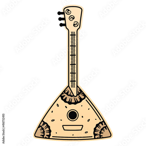 Russian folk musical instrument balalaika