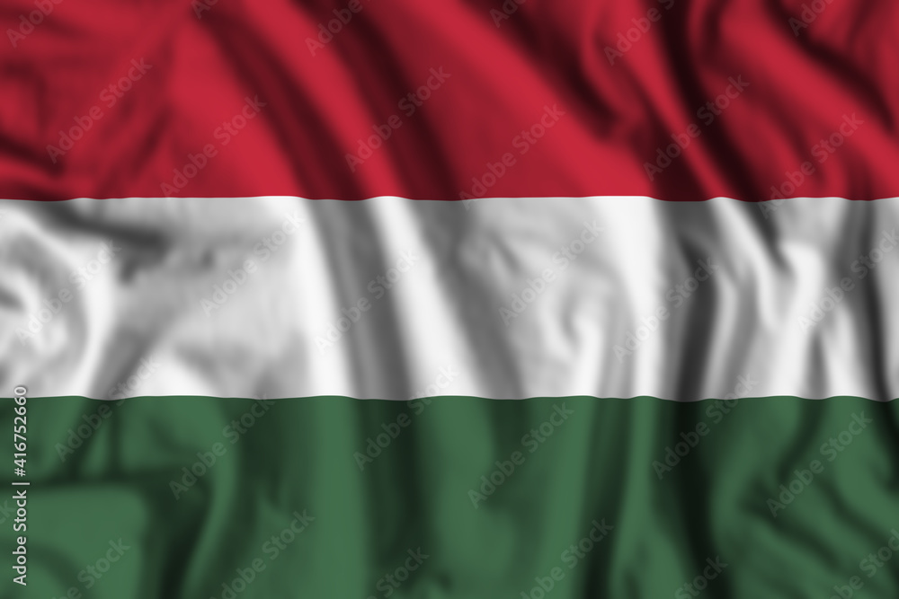 Hungary flag realistic waving