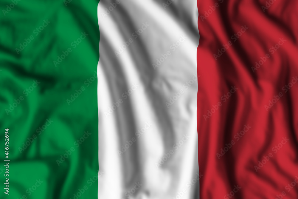 Italy flag realistic waving