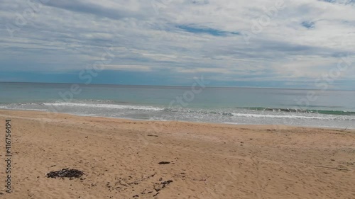 Aerial view of raManzanillo beach the Costa Rican Caribbean province of Limon