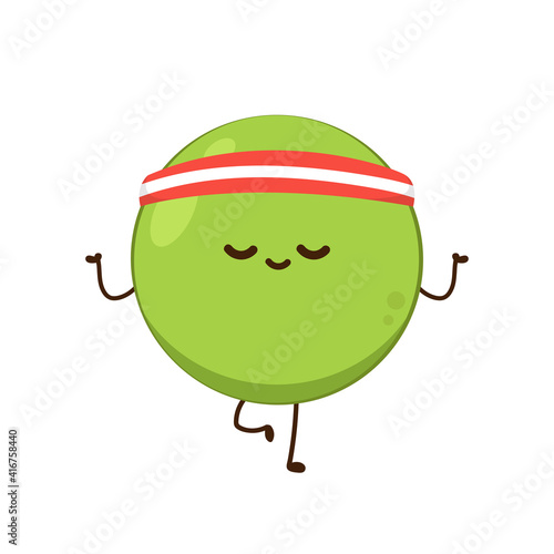 Peas character design. Peas on white background.