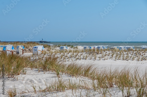 Fototapeta Naklejka Na Ścianę i Meble -  Strandstimmung im Ostseebad Grömitz, Schleswig-Hoilstein