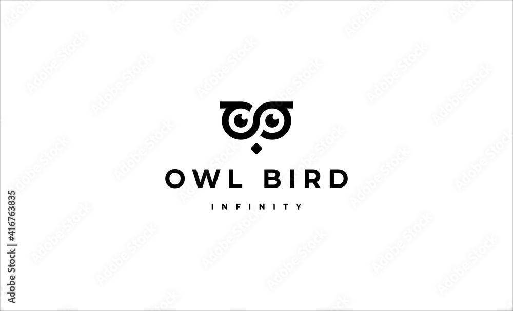 owl infinity logo icon vector design illustration owl infinity logo icon vector design illustration