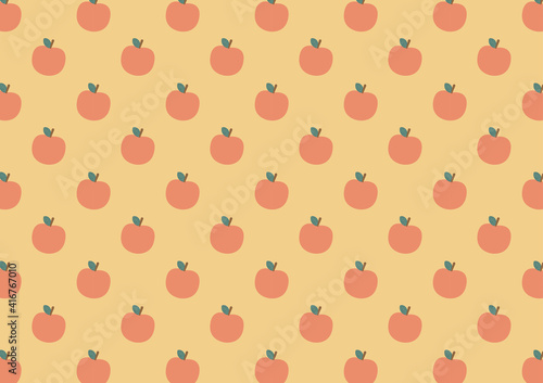 Peach pattern vector. peach symbol. wallpaper. free space for text. copy space.