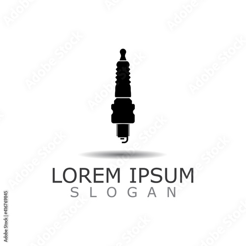 Spark plug icon auto car. The spare part for an internal combustion engine vector design