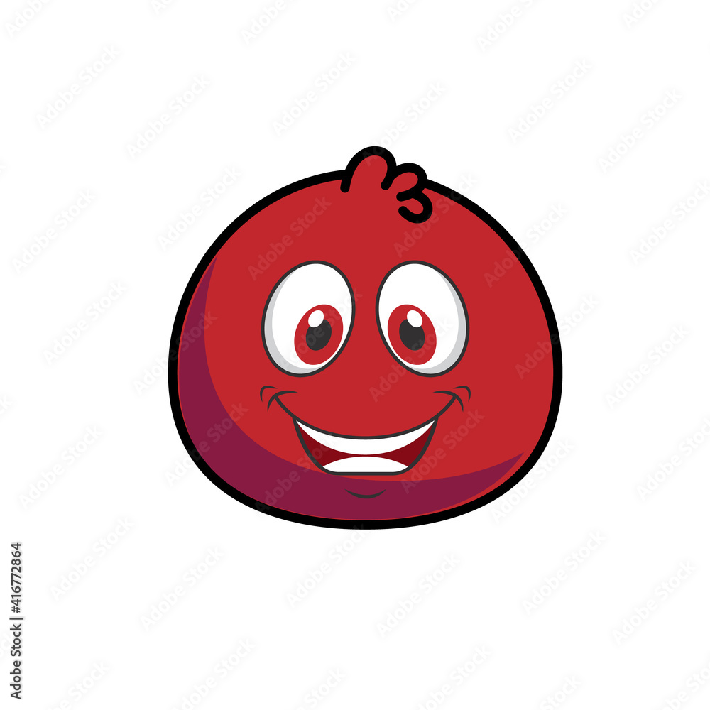 Obraz premium cute Red monster cartoon, funny character