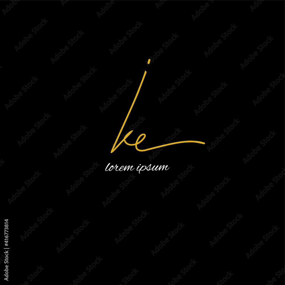 Initial k e ke beauty monogram and elegant logo design Initial k e ke beauty monogram and elegant logo design