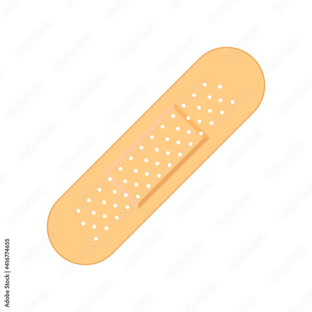 medical patch vector on a white background.Band aid . Vector icon medical patch vector on a white background.Band aid . Vector icon