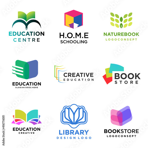 Creative Book Concept Logo Design Template. Illustration vector graphic. Simple modern  book icon.