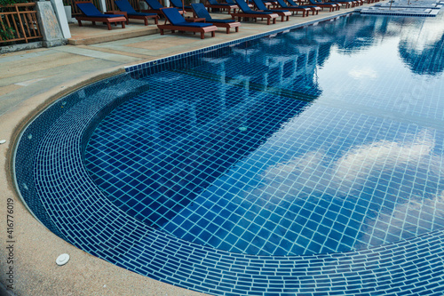 swimming pool in hotel © thitisan
