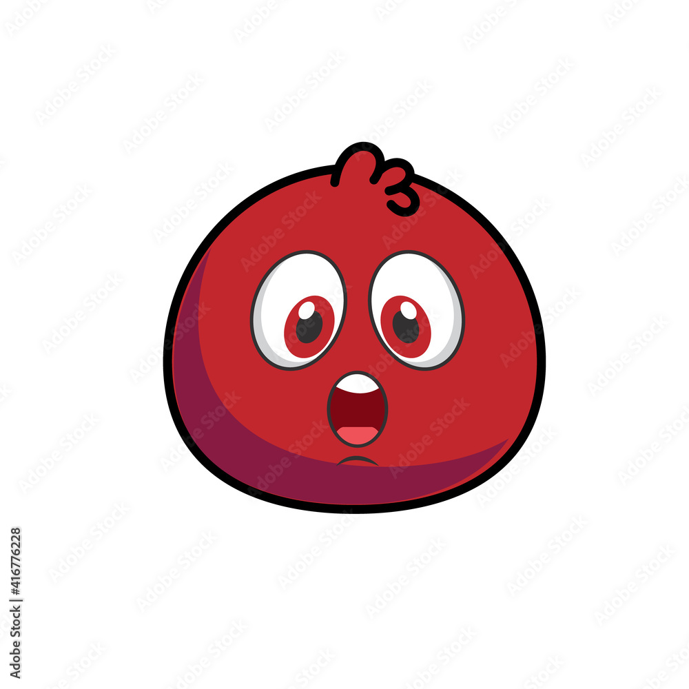 Obraz premium cute Red monster cartoon, funny character