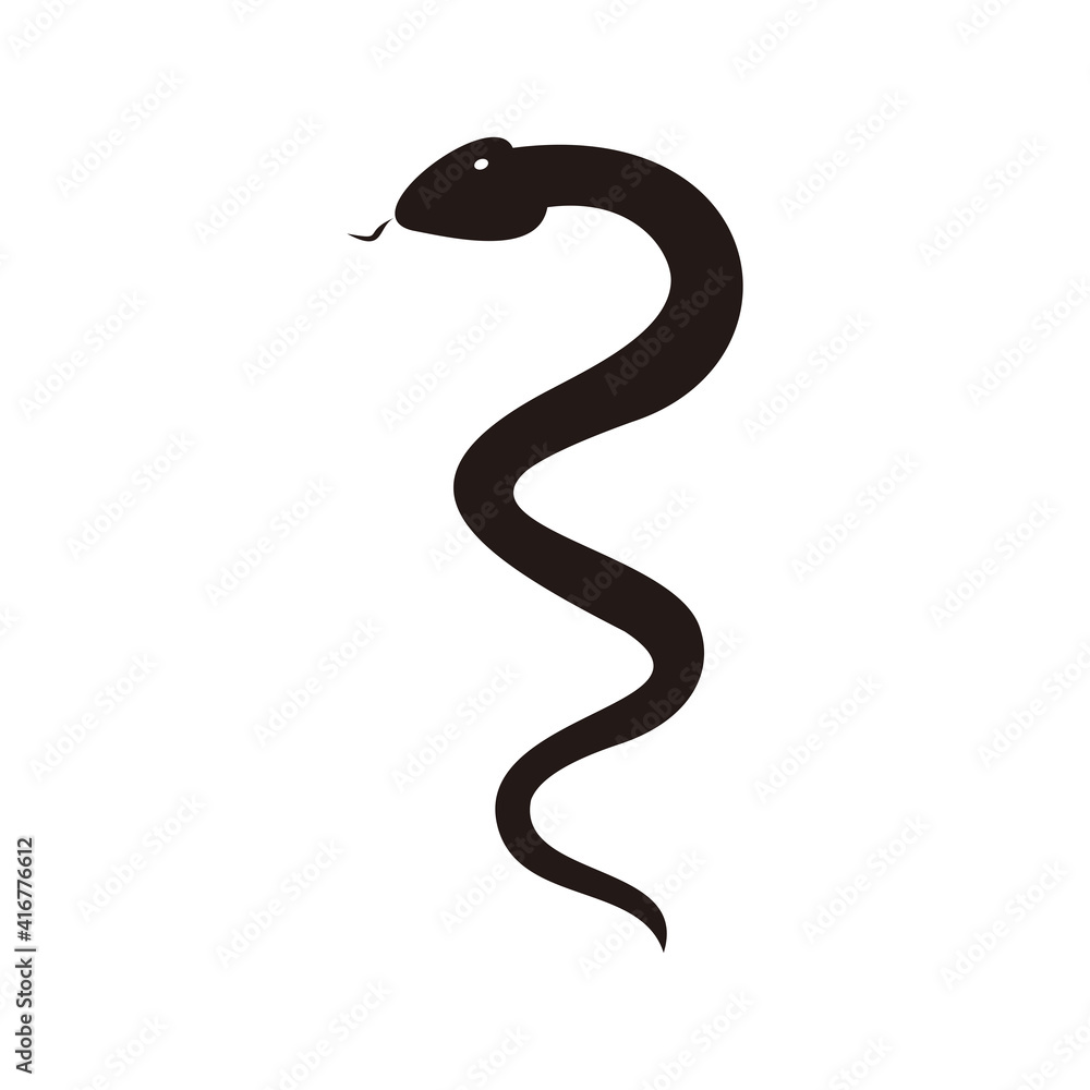 Fototapeta premium snake vector icon illustration sign