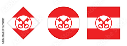 leiden flag icon set. isolated on white background	
 photo
