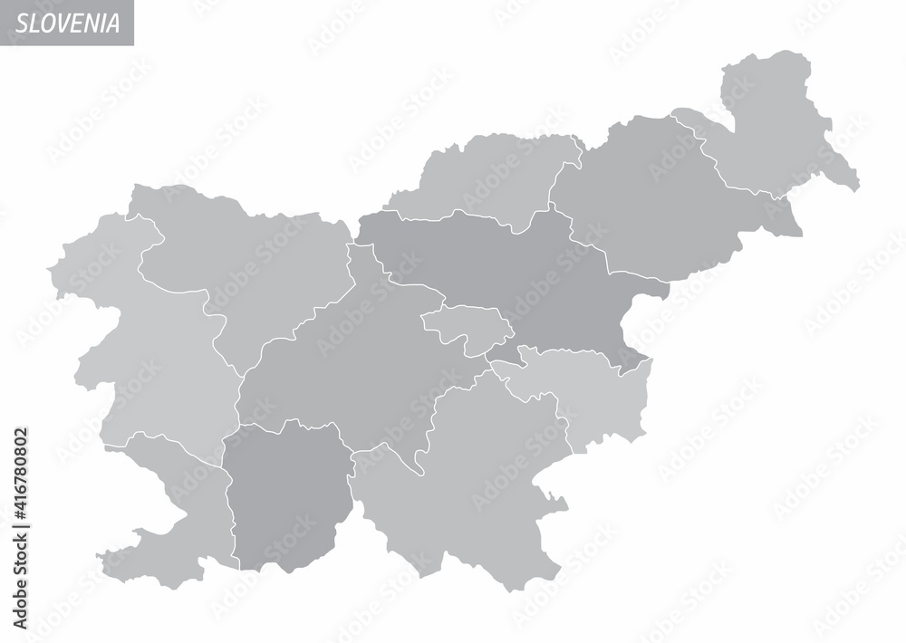 Slovenia grayscale map