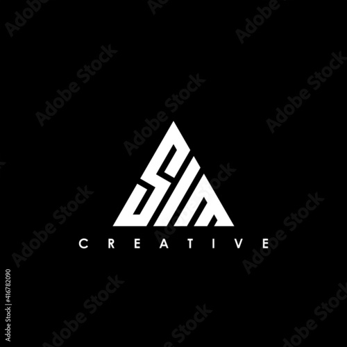 SIM Letter Initial Logo Design Template Vector Illustration