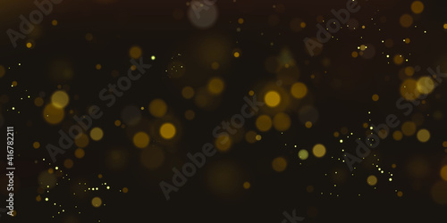 Glittering particles of fairy dust. Magic concept. Abstract festive background. Christmas background. Space background. 