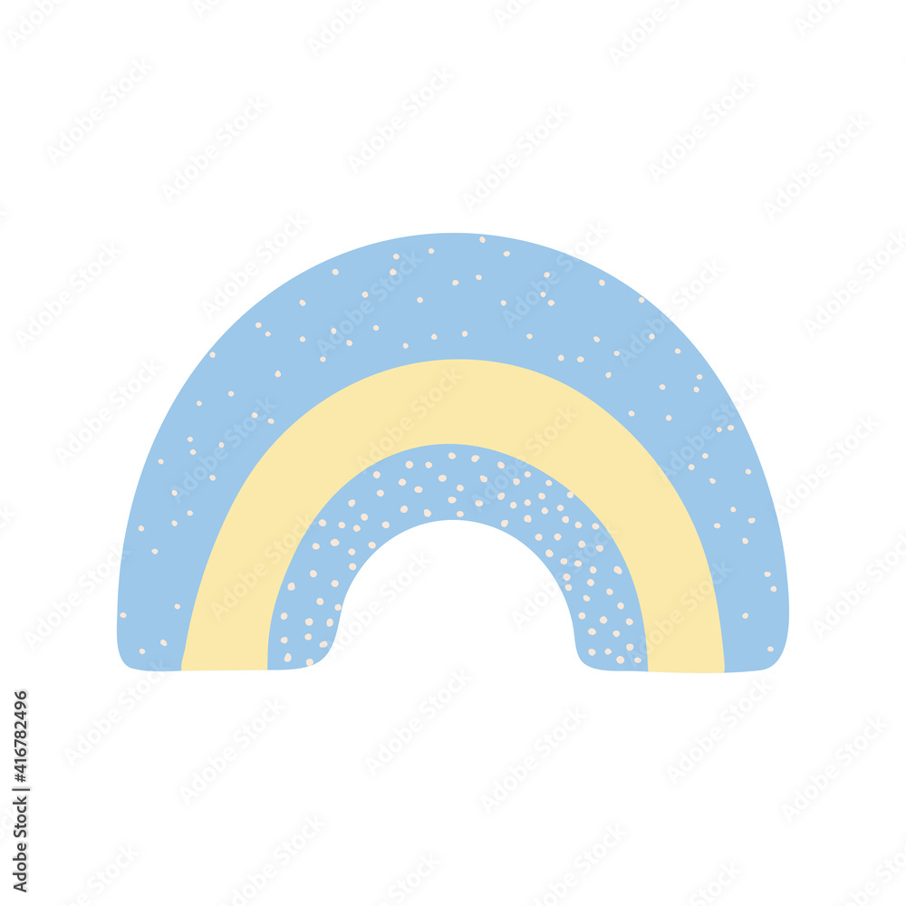 Rainbow in hand drawn style isolated on white background for kids. Cute illustration in for posters, prints, cards, textiles, apparel. Vector Rainbow in hand drawn style isolated on white background for kids. Cute illustration in for posters, prints, cards, textiles, apparel. Vector