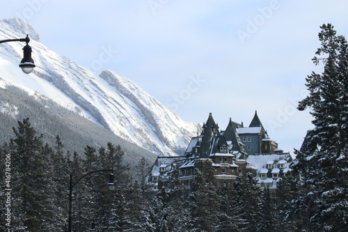 Rocky mountain slopes, , Banff, Alberta, Winter getaway concept.