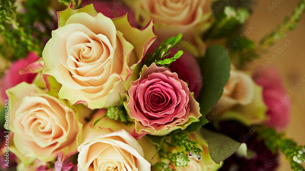 Wedding bouquet of various flowers Wedding bouquet of various flowers