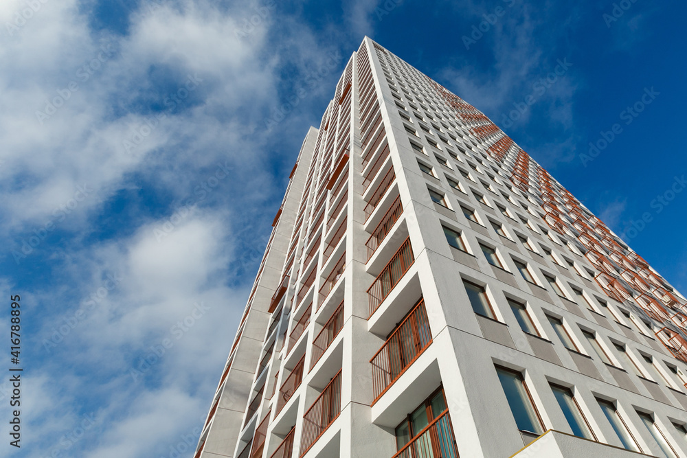 facade of a multistory building from bottom to top