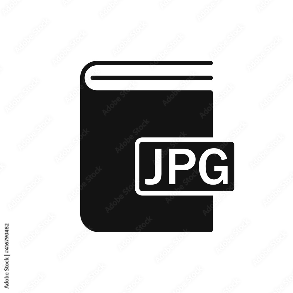 Black Book JPG format icon. Vector illustration Black Book JPG format icon. Vector illustration