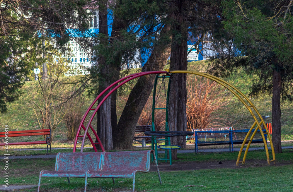 Playground for children in the park Playground for children in the park