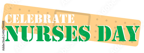 Celebrate nurses day bandaid logo