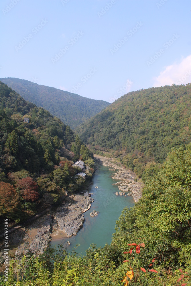 Oi River (大堰川) in Arashiyama (嵐山)