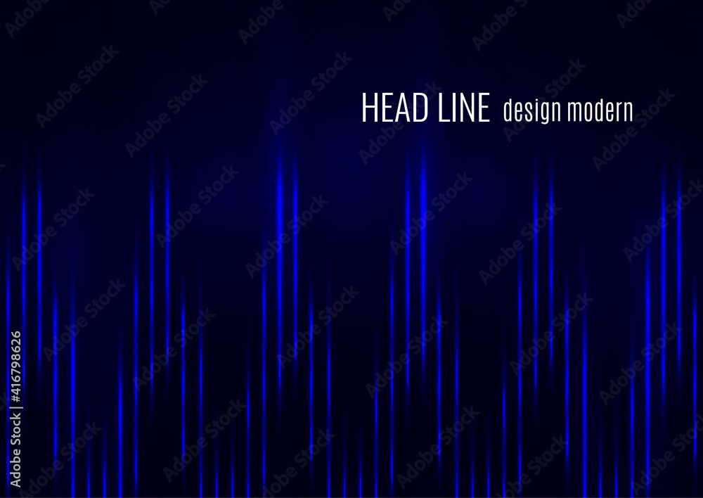 Glowing neon lines moving fast on a dark background. Blue stripes and glittering ray traces on a dark background. Futuristic design. Vector Glowing neon lines moving fast on a dark background. Blue stripes and glittering ray traces on a dark background. Futuristic design. Vector