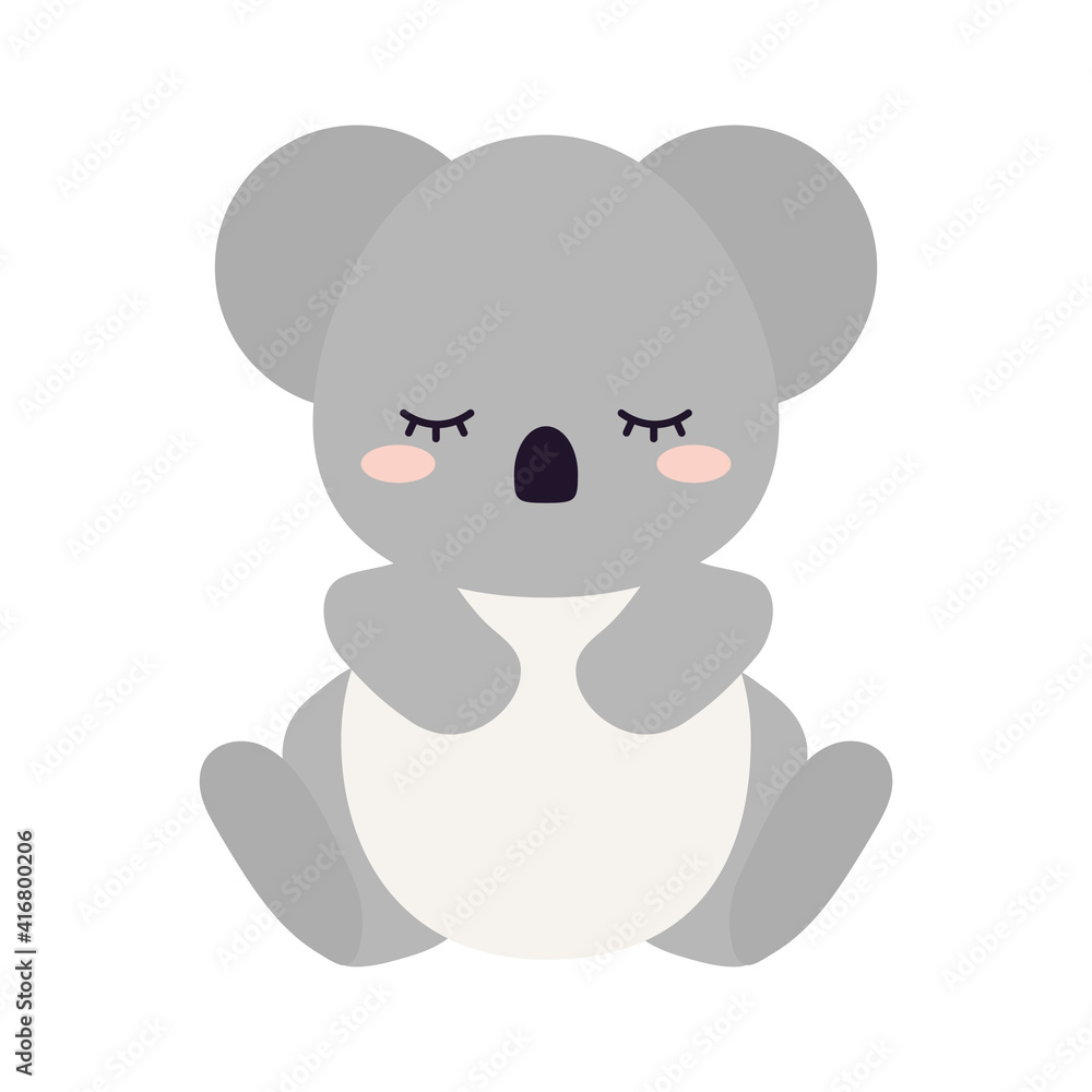Obraz premium cute koala on a white background