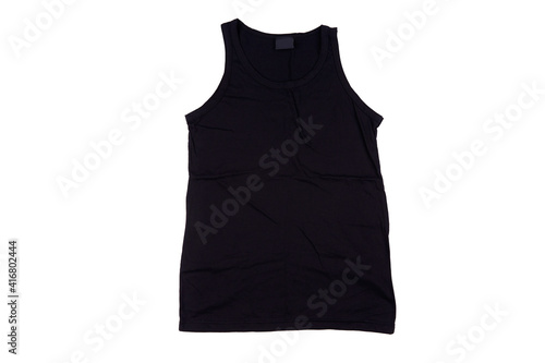 Black tank top tshirt template ready for your own graphics.