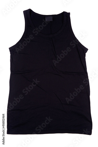Black tank top tshirt template ready for your own graphics.