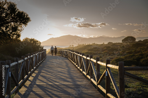 Sunsets over Cabopino beaches in Marbella