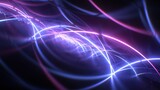 Abstract Sci-Fi Ultraviolet Glow Neon Wave Laser Beam Arc Reflections - Abstract Background Texture