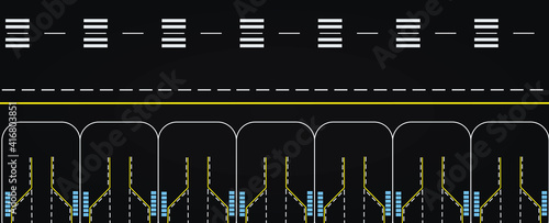 Airport runaway track. vector illustration