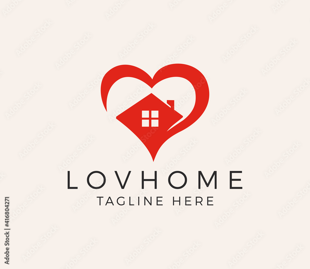 love home logo design, home care logo, icon , symbol, vector, template love home logo design, home care logo, icon , symbol, vector, template