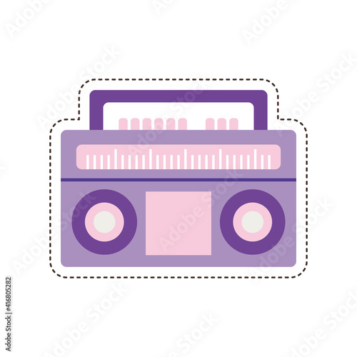 80s patch of a radio