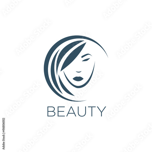 Beauty logo design with geometry