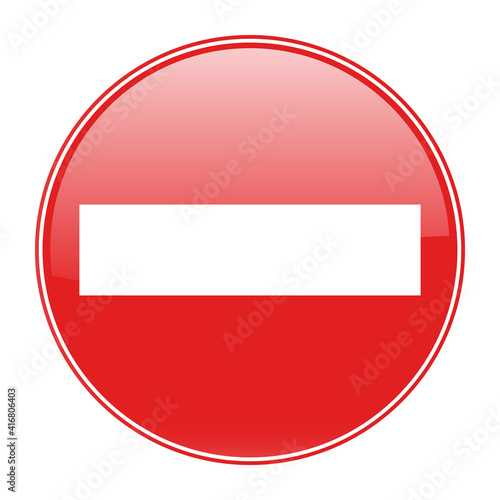 Free Download illustration Warning red circle icon on white background. Prohibition concept. No traffic street symbol.  - GFXLoad