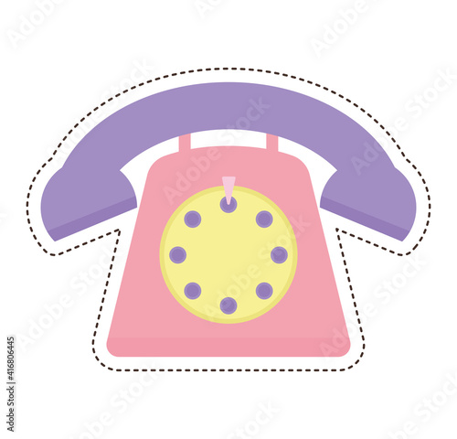 80s patch of a phone