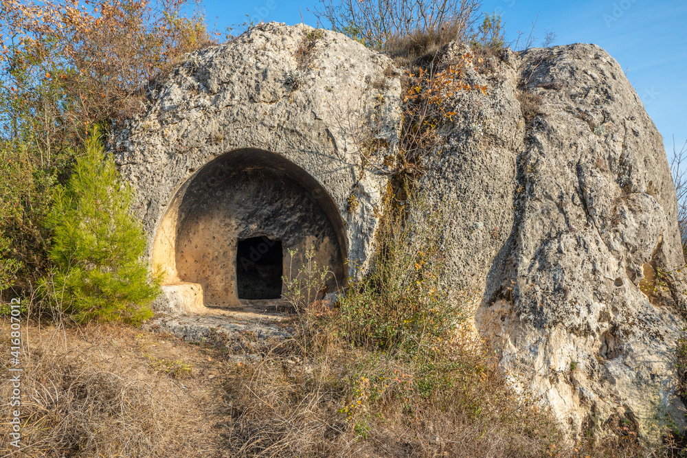 Rock tombs belonging to the ancient period in Safranbolu, located in the province of Karabük in the west of the Black Sea.