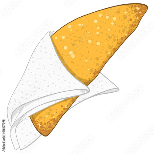 Ilustración de Empanada con servilleta de papel