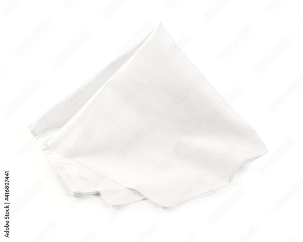 white folded cloth on white background